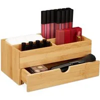 relaxdays Make-Up Organizer Bambus Kosmetik Organizer