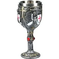 Figuren Shop GmbH Becher Ritter Kelch - First Knight - bunt - Nemesis Now Mittelalter, Kunststein (Polyresin), Edelstahl