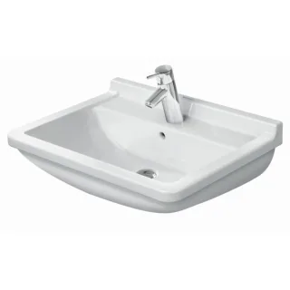 Duravit Starck 3 Waschtisch 0300600000 60 x 45 cm, weiss, mit Hahnloch und Überlauf