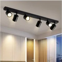 ZMH LED Deckenstrahler Modern Deckenleuchte- GU10 Drehbar Wandstrahler 350°Schwenkbar Flur, Einfache Installation, LED fest integriert, Modern Flurlampe Industrial Wandstrahler Schlafzimmer, 1/5/6 Flammig