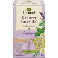 Alnatura Tee Kräuter Lavendel Tee, 20 Aufgussbeutel