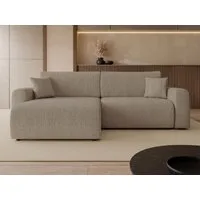 MIRJAN24 Ecksofa Floryn L Cord, mit Schlaffunktion und Bettkasten, mit zwei Dekokissen, 245x145x82 cm