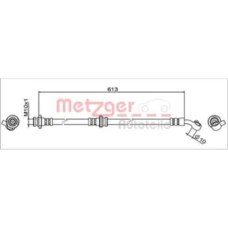 Metzger Bremsschlauch vorne links Nissan Qashqai X-Trail