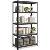 SONGMICS Standregal Küchenregale, 1-tlg., Lagerregal, 5 Ablagen, verstellbar, 50 x 100 x 200 cm
