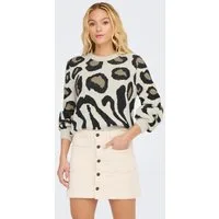 JDY Strickpullover JDYLORRAINE ANIMAL L/S PULLOVER KNT NOOS