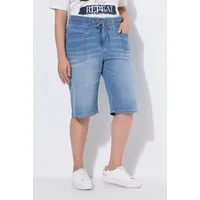 Ulla Popken Regular-fit-Jeans Bermuda Mary weites Bein Elastikbund