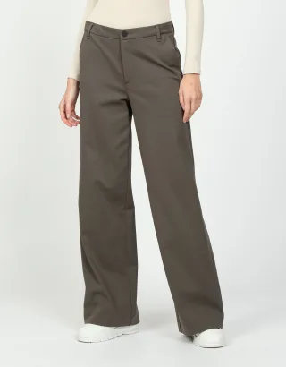 GANG Damen Hosen 94SILVIA WIDE - wide fit Hose olive night