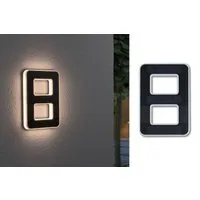 Paulmann LED Außen-Wandleuchte Solar Hausnummer, LED fest integriert, Warmweiß, LED-Modul, Hausnummern, Buchstaben wählbar, Akku wechselbar