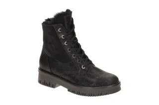 Waldl?ufer 934805 Damen Winterstiefelette Schwarz - schwarz, H-ALEA, Echtlede...