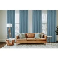 Home Basics Gardine SOFTY (1 St), Ösen, halbtransparent, Leinenstruktur, Ösenschal Leinenstruktur SOFT