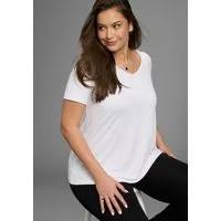 Laura Scott CURVE T-Shirt Große Größen mit V-Ausschnitt aus fließender Viskose