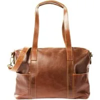 LECONI Schultertasche Shopper große Henkeltasche Damen DIN A4 Handtasche Leder LE0061, geräumig - Henkel & langer Riemen - 37×28×15 cm