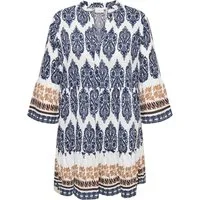 ONLY CARMAKOMA Blusenkleid CARHAVANA LIFE 3/4 TUNIC DRESS AOP