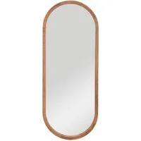 Atmosphera Créateur d'intérieur Wandspiegel Spiegel mit Holzrahmen GIANNI, oval, 35 x 90 cm