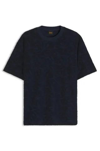 BOSS Menswear Orange - Te_Flower Dark Blue - Gr. - XXL