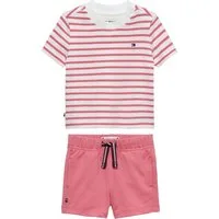 Tommy Hilfiger Shirt & Shorts ESSENTIAL STRIPE TEE + SHORT SET (Set) Regular fit mit Rundhalsausschnitt für Babys