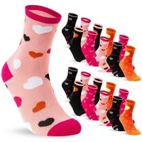sockenkauf24 Socken 10 Paar Kinder Socken Jungen & Mädchen Baumwolle Kindersocken (31-34) - 54338