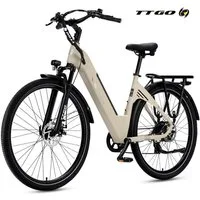 TTGO E-Bike Cityrad 28 Zoll, 55Nm, 650Wh, 150km, Elektrofahrrad für Damen und Herren, 7 Gang Shimano, Kettenschaltung, Heckmotor, 650 Wh, (Alu-Pedale, LCD-Display, max. Belastung 125 kg, Aluminiumrahmen), 5 Stufen, C3, Tiefeinsteiger, leicht nur 25kg