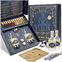 Amari Geschenkbox Gin Selbermachen Set, DIY Geschenkset mit Botanicals & Zubehör, Hochwertige Geschenkidee für Männer & Frauen