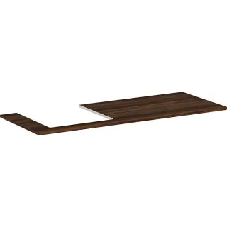hansgrohe Xelu Q Konsole 54097630 1360 x 550 mm, Ausschnitt links, 540 x 480 mm, Nussbaum dunkel