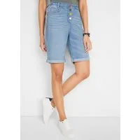 bonprix Bermudas aus Baumwolle, Polyester und Elasthan, regular fit, mit Stickerei