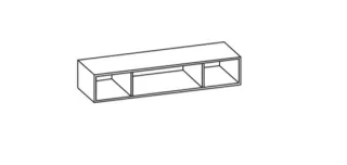 Artiqua 400 Spiegelregal, Riviera Eiche quer NB, 400-SPR-1-80-438 400-SPR-1-80-438