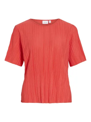 VILA - VIPLISA O-NECK S/S TOP - NOOS - Gr. - XS