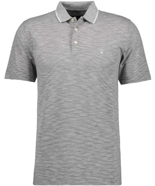 RAGMAN - Softknit-Polo gestreift, Flammdesign silbergrau - Gr. - XXL