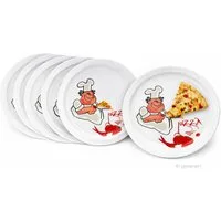 MamboCat Pizzateller 6er Set Alberto Pizzateller Ø30,5cm 6 Personen XL-Teller Platte