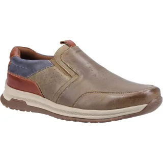 Hush Puppies Cole Leder Loafer Mit Khaki/Marineblauem/Beigem Leder Für Herren.