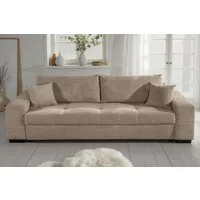 COLLECTION AB Schlafsofa Kreta, B: 248 cm, Liegefl. 137x195 cm, Bettfunktion, Bettkasten & 2 Zierkissen, optional mit Topper