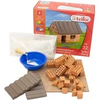 teifoc Kleines Einfamilienhaus Steinbaukasten, (Montessori Spielzeug, 35 St., Bastelset), Made in Germany, "spiel gut" prämiert