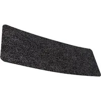 ANRO Fußmatte POET Schuhparkplatz schmal Schmutzfangmatte Unifarben, eckig, Höhe: 3 mm, Schuh-Abstellplatz rutschfest 25x60cm Kräusel Schwarz wasserdicht