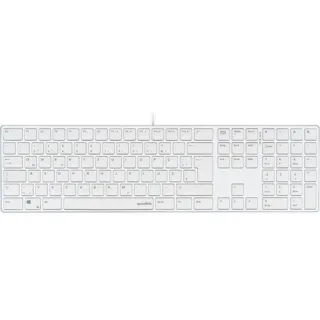 Speedlink RIVA Scissor Slim Metal Keyboard, white - DE