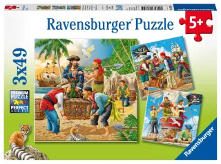 Ravensburger Kinderpuzzle 08030 - Abenteuer auf hoher See [3x49 Teile]