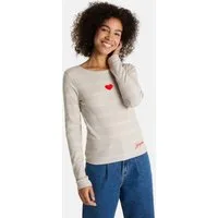 Lieblingsstück Langarmshirt SinaL mit Herzmotiv und Streifen