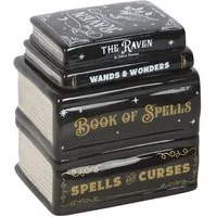 Something Different Duftlampe Gothic Duftlampe Teelichthalter "Dark Raven" schwarz "Book of Spells"