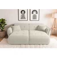 Home affaire Big-Sofa MIRELDA Design-Sofa mit Steppungen, extra tief, Breite 251 cm, Sitztiefe 123cm, elegant und bequem, 2 Zierkissen, belastbar bis 480kg