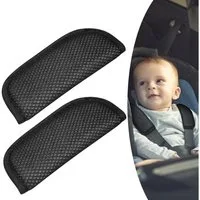 LuxusKollektion Gurtpolster Gurtpolster Baby Autositz atmungsaktiv universal Schwarz-1