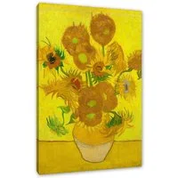 Pixxprint Leinwandbild Vincent Van Gogh - Sonnenblumen II, Vincent Van Gogh - Sonnenblumen II (1 St), Leinwandbild fertig bespannt, inkl. Zackenaufhänger