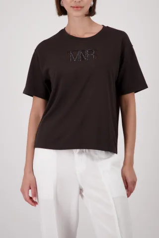 monari - Sweatshirt mit Strassdetails coffee - Gr. - 36
