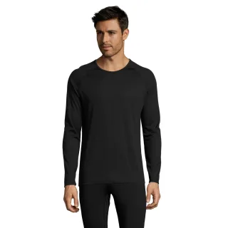 SOLS - T-Shirt für Herren - Sport Langärmlig (Schwarz)