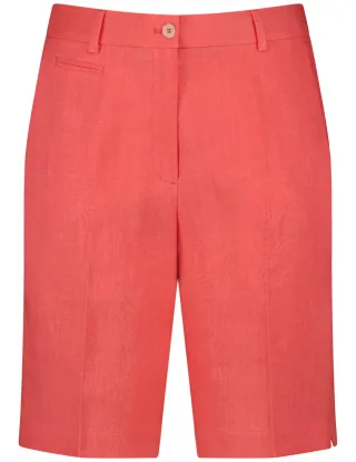 GERRY WEBER Collection - Bermuda aus reinem Leinen pink/orange - Gr. - 36