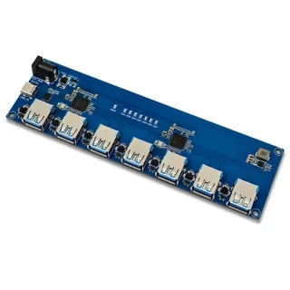 VL817 USB 3.1 Hub Module High Speed 7 Port USB Hub Type C 5Gbps External Power Supply Backflow Prevention Portable Acces
