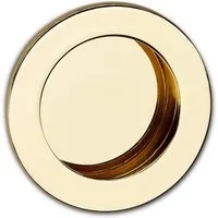 SO-TECH® Möbelgriff Muschelgriff Einlassgriff EL-01 Ø 50 mm (1-St), wird in die Front eingefräst, Messingoptik