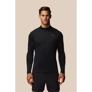 Castore Adapt Training 1/4 Zip Top Polyester Herren Schwarz Sport-T-Shirts