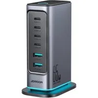 JOYROOM GaN-Multiport-Ladegerät 65 W mit 4x USB-C- und 2x USB-A-Anschlüssen Smartphone-Ladegerät