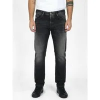 Diesel Tapered-fit-Jeans Regular Fit - BUSTER X R9K38 - Länge:32 ohne Stretch, markanter Used-Look