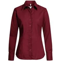 GREIFF Langarmbluse Greiff Corporate Bluse Damen BASIC Regular-Fit Bordeaux