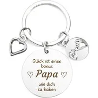 FOUORTUNATE-BEE Schlüsselanhänger Schlüsselanhänger mit Geschenkbox – Geschenk für Papa, Geschenkset Schlüsselanhänger für Vatertag oder Geburtstag